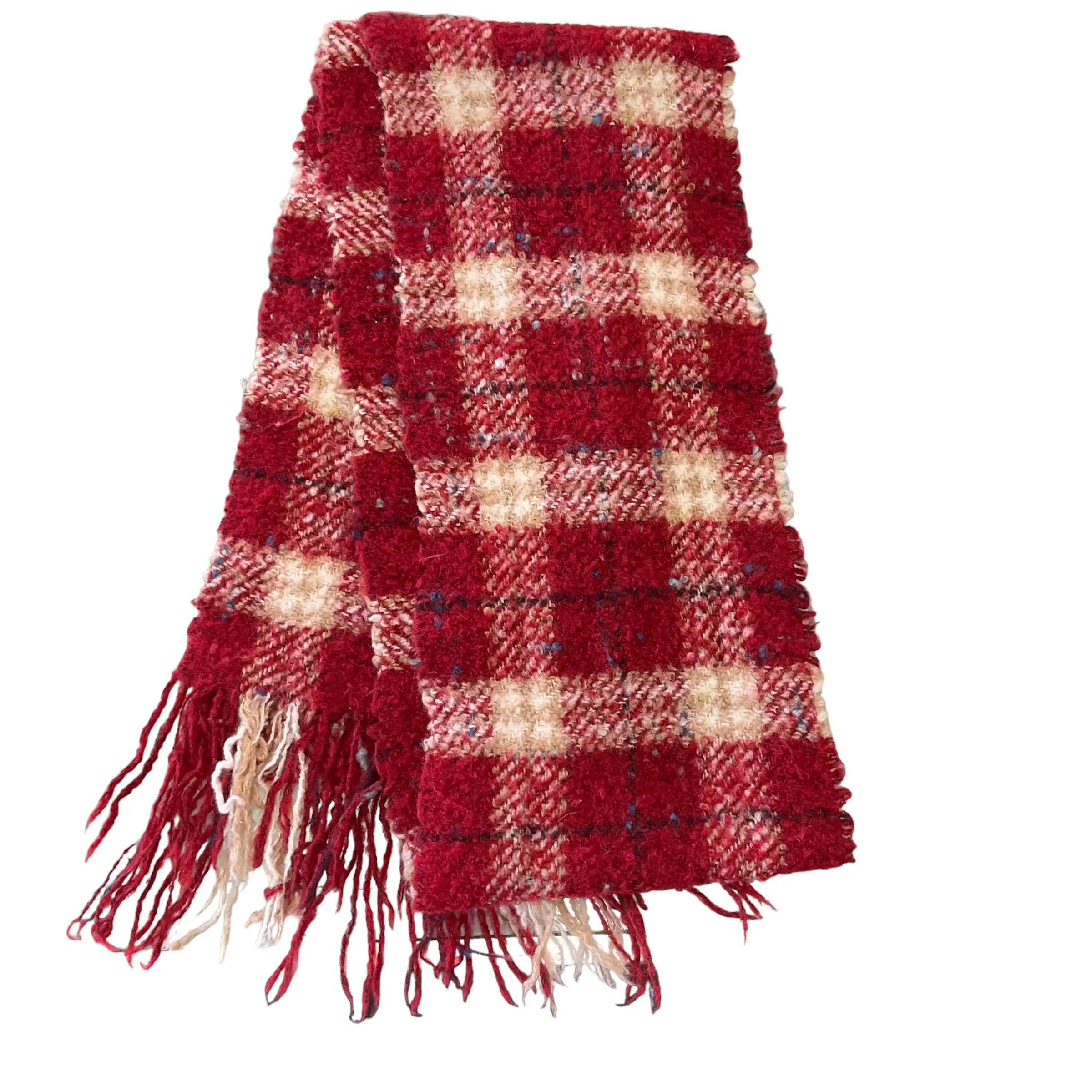 Burberry Plaid Wool Blend Scarf