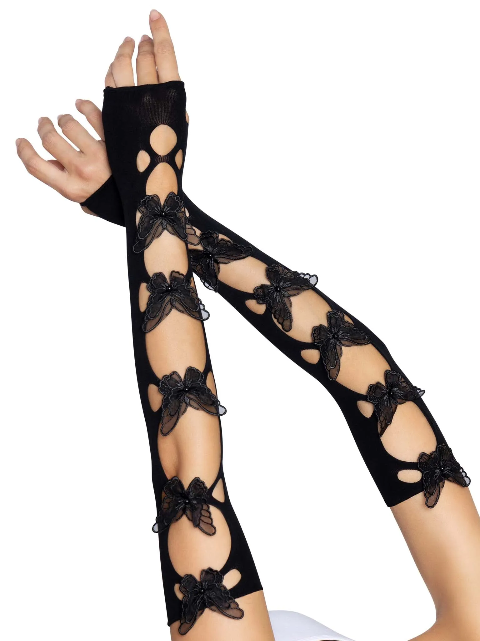 Butterfly Cut Out Arm Warmers