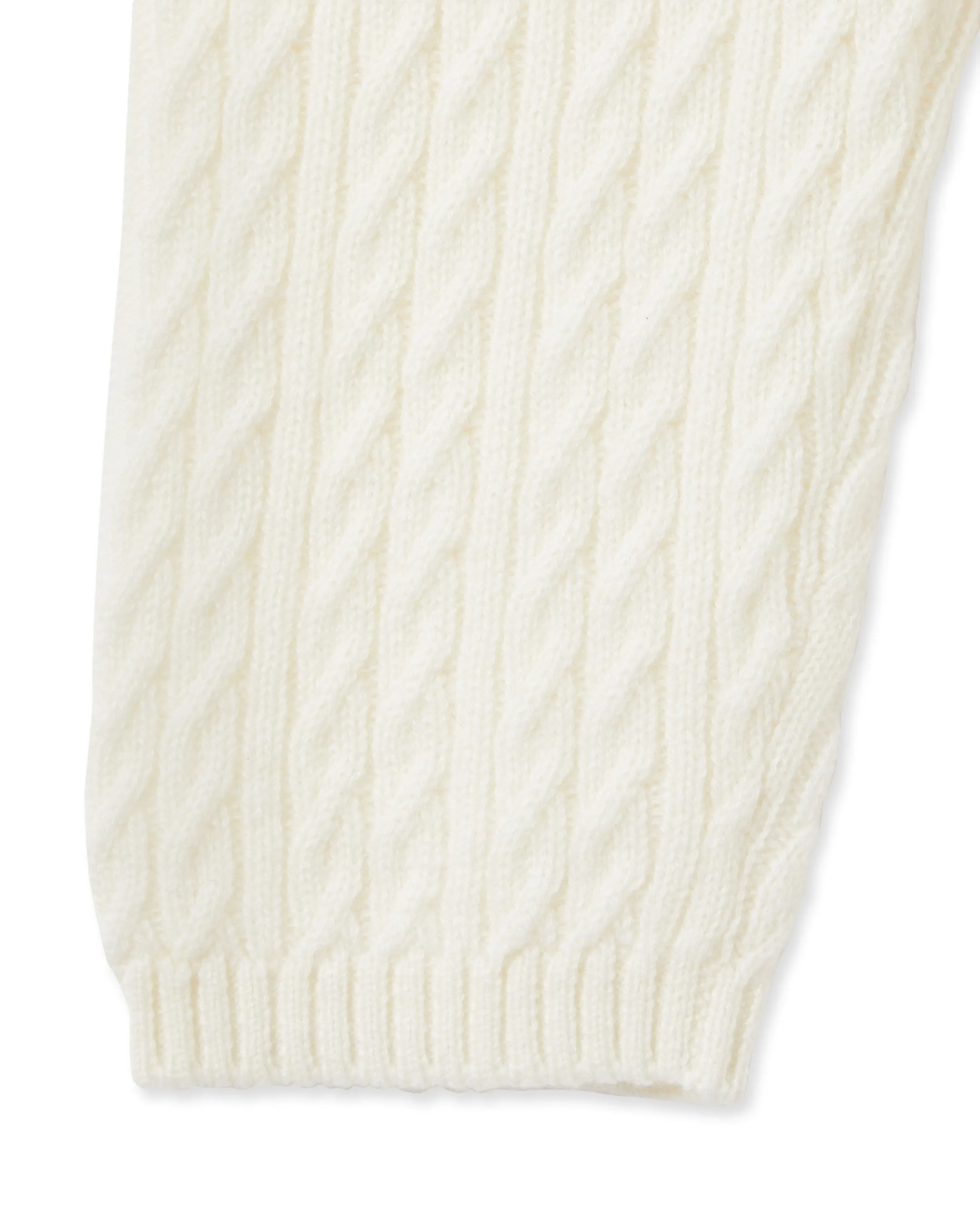 Cable Cashmere Leggings New Ivory White