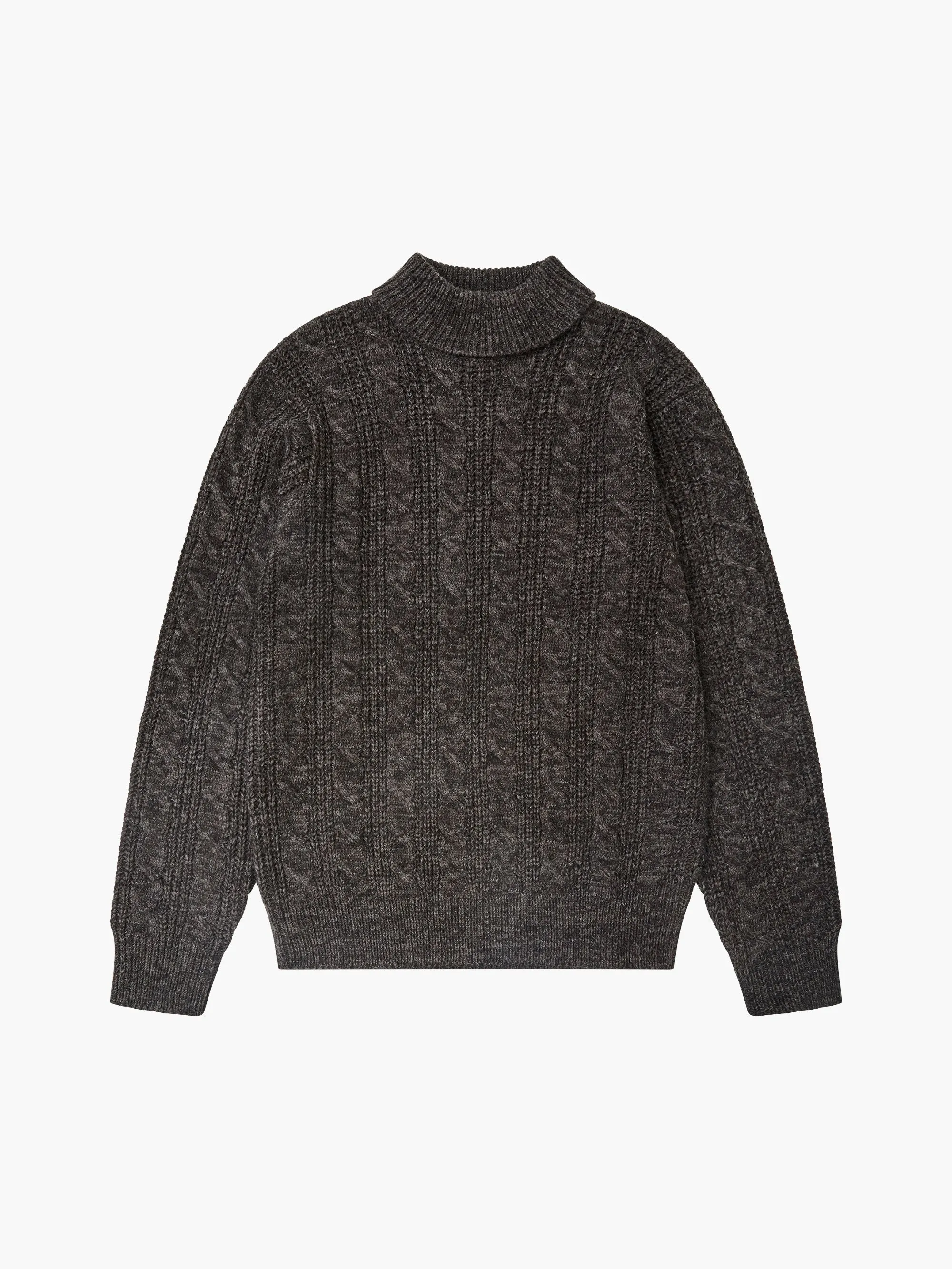 Cable Knit Roll Neck Jumper