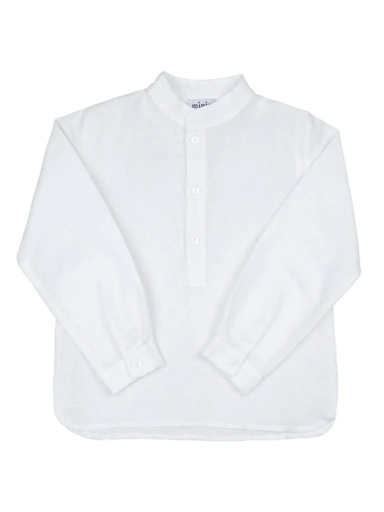 Camisa mao lino blanco