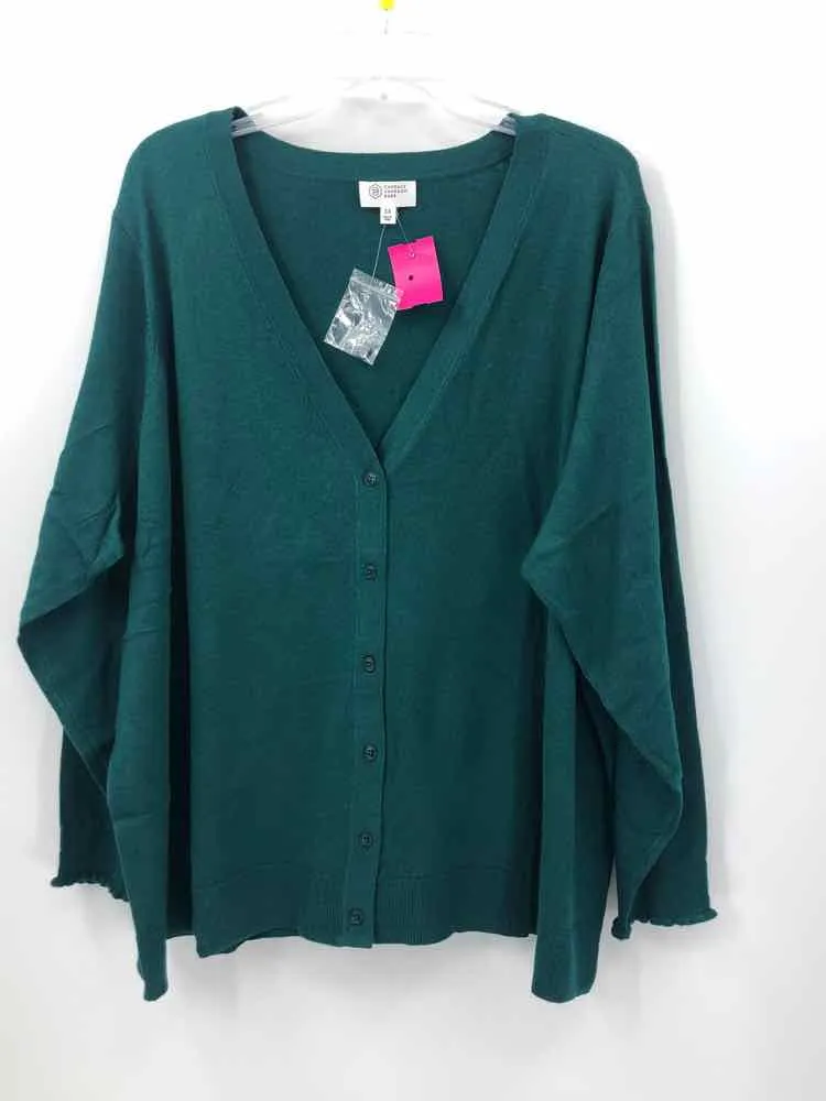 Candace Size 3X Forest Green Cardigan