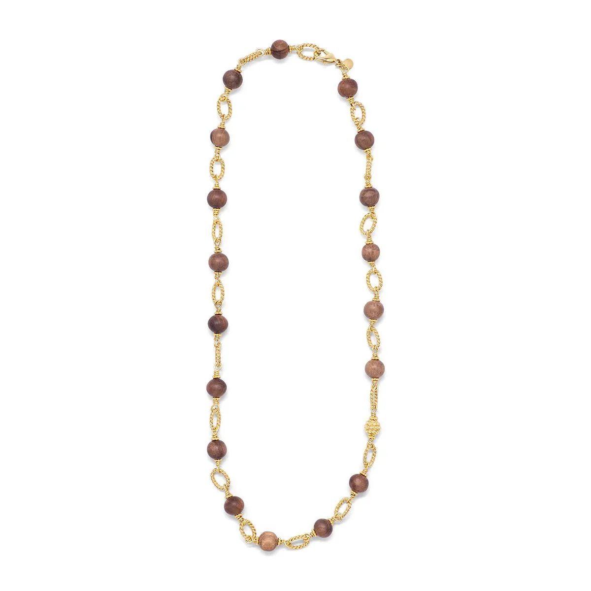 CAPUCINE DE WULF - EARTH GODDESS LINK NECKLACE WITH TEAK