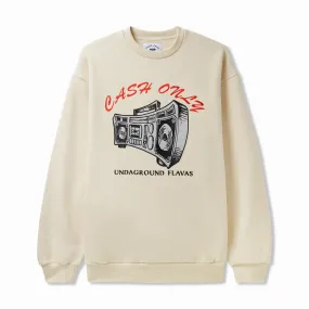 Cash Only - Boombox Nylon Applique Crewneck (Cream)