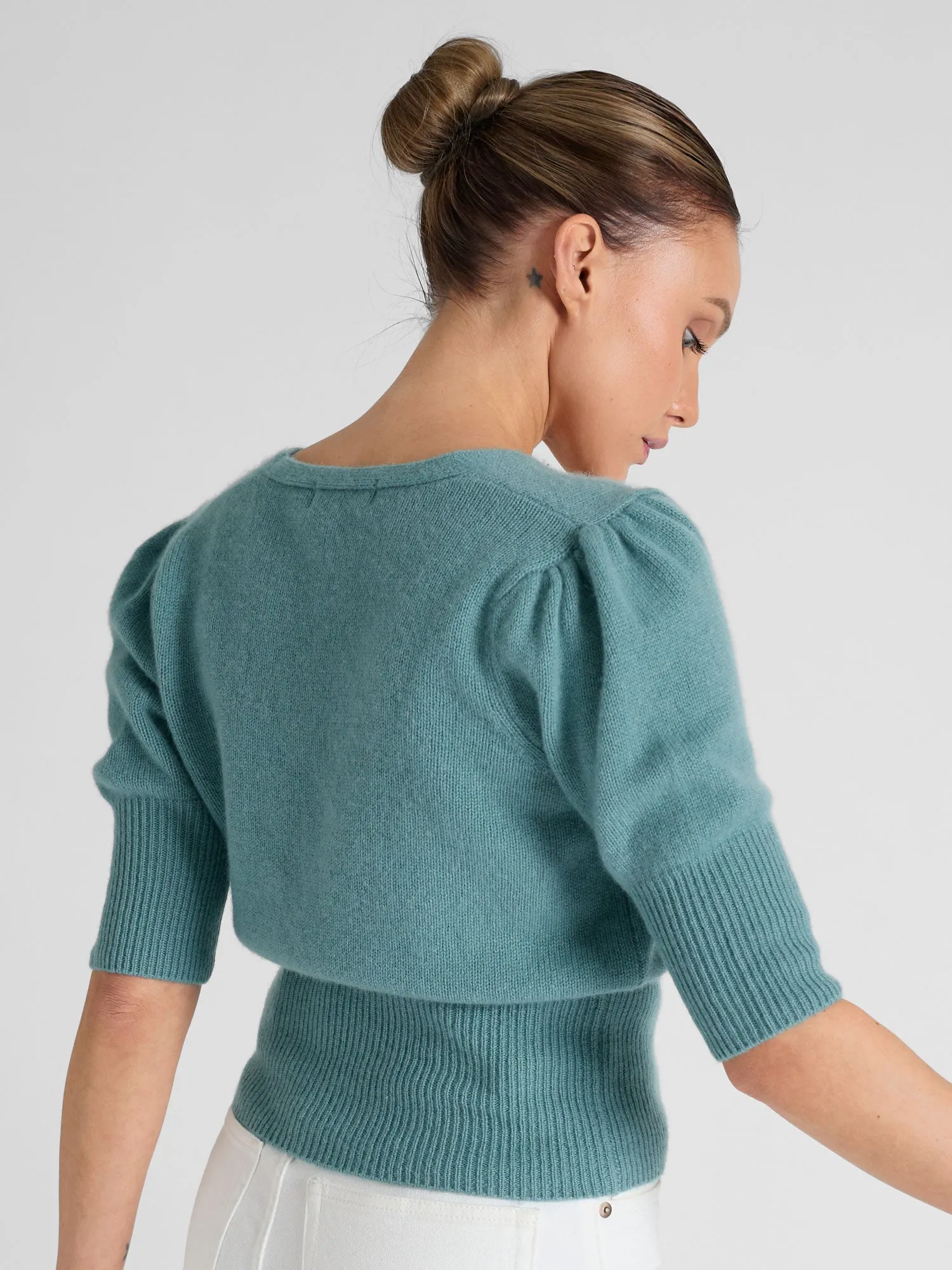 Cashmere cardigan "Grace" - arctic