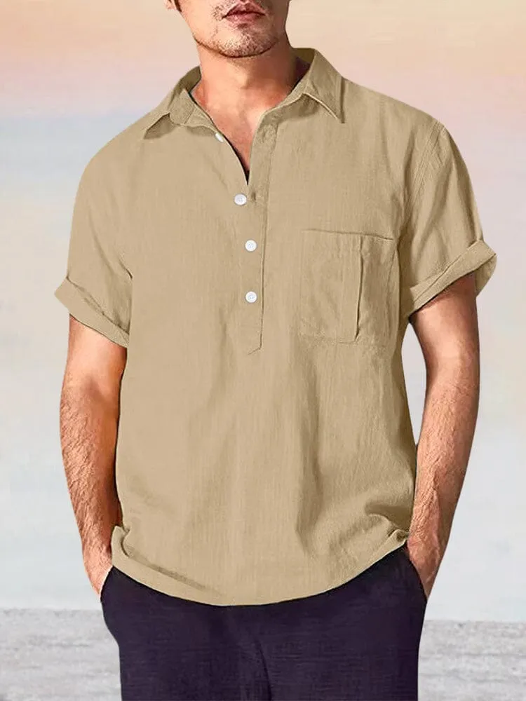 Casual Lightweight Cotton Linen Shirt