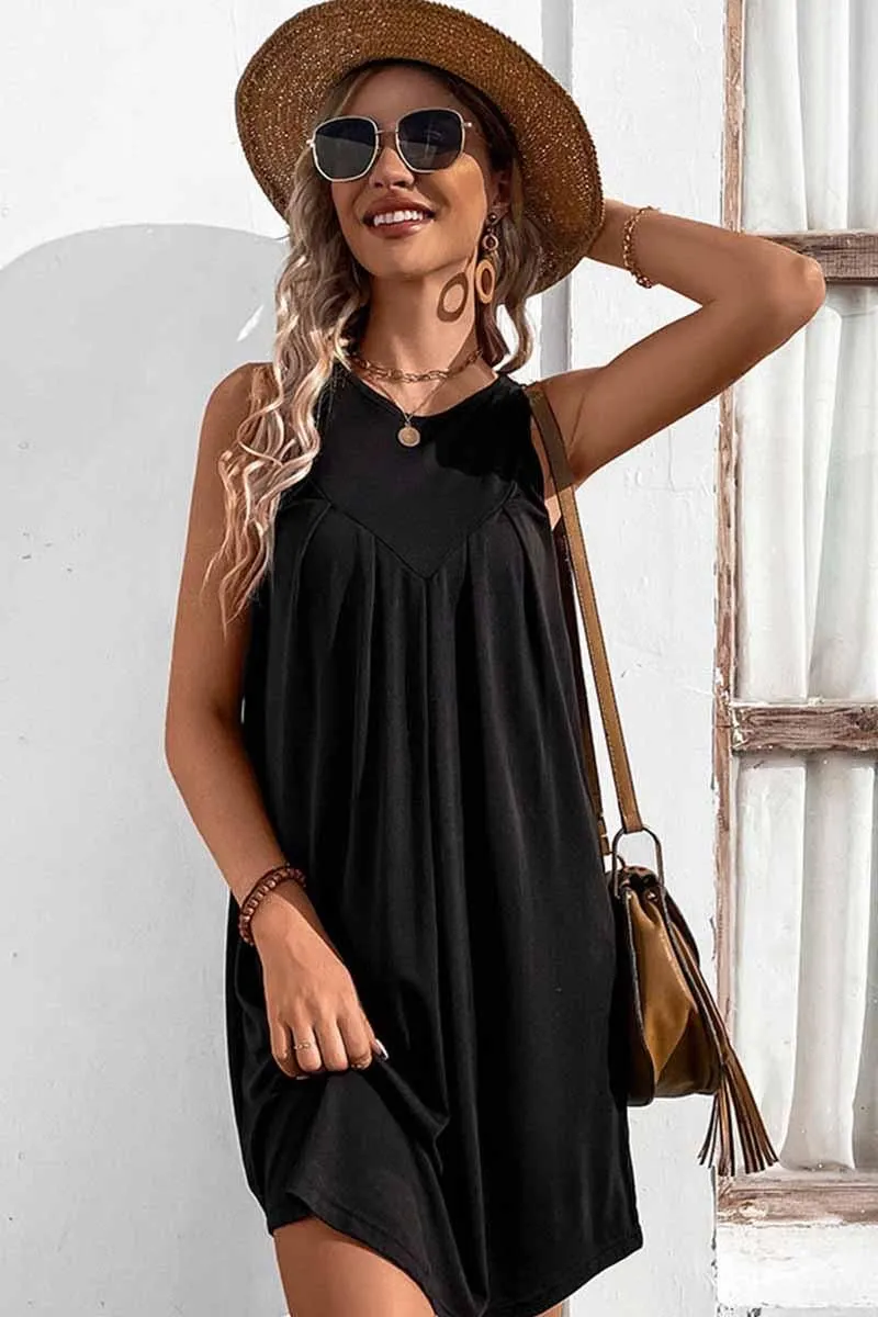 CASUAL SLEEVELESS SHORT DRESS