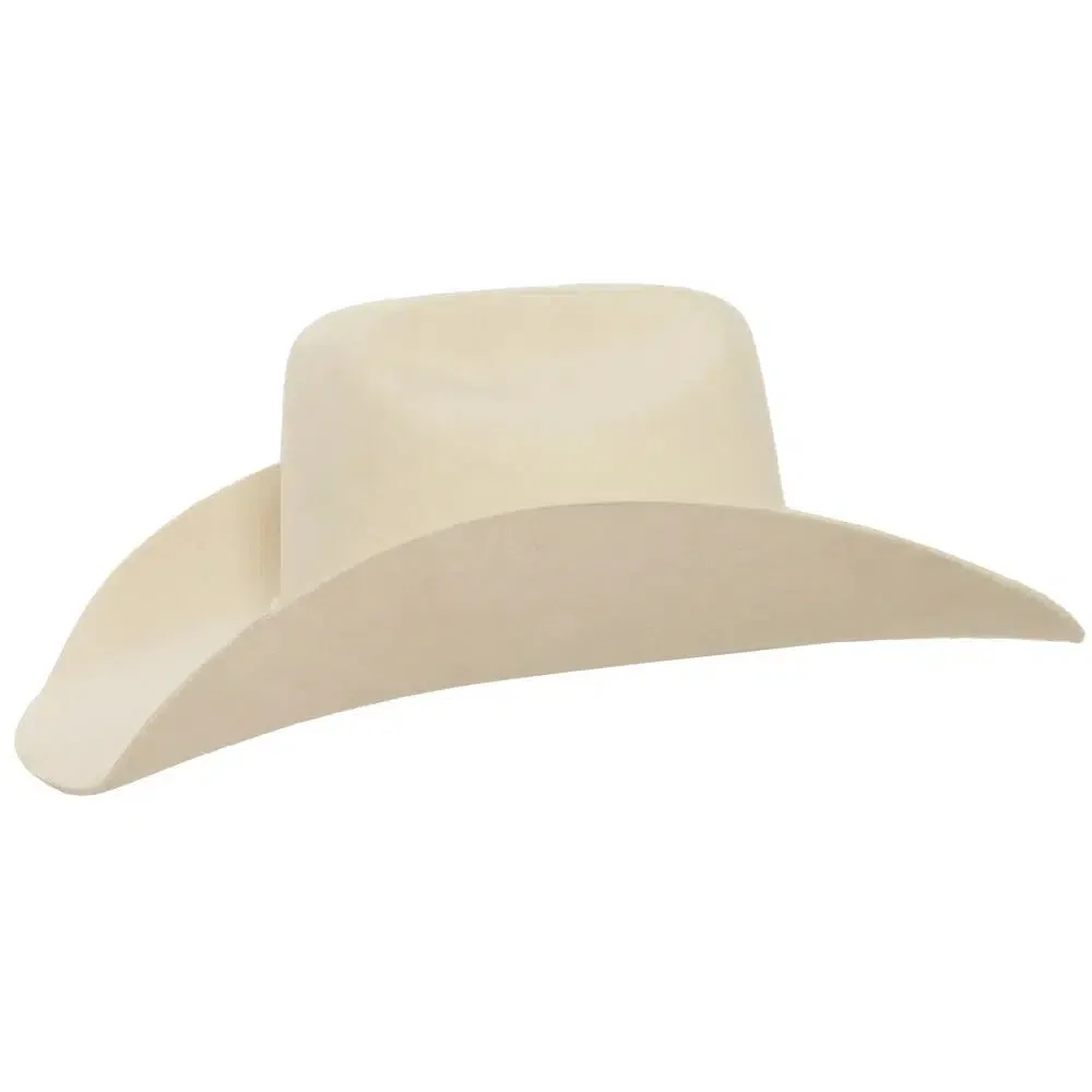 Cattleman | Womens White Felt Western Cowgirl Hat - Bourbon Cowgirl