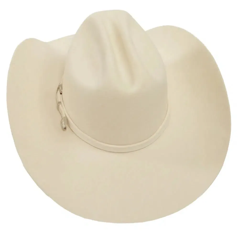 Cattleman | Womens White Felt Western Cowgirl Hat - Bourbon Cowgirl