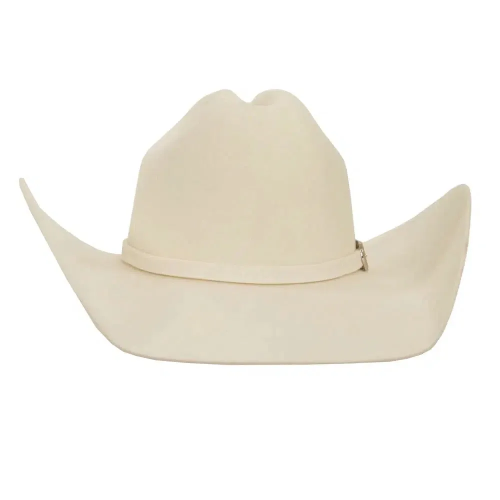 Cattleman | Womens White Felt Western Cowgirl Hat - Bourbon Cowgirl