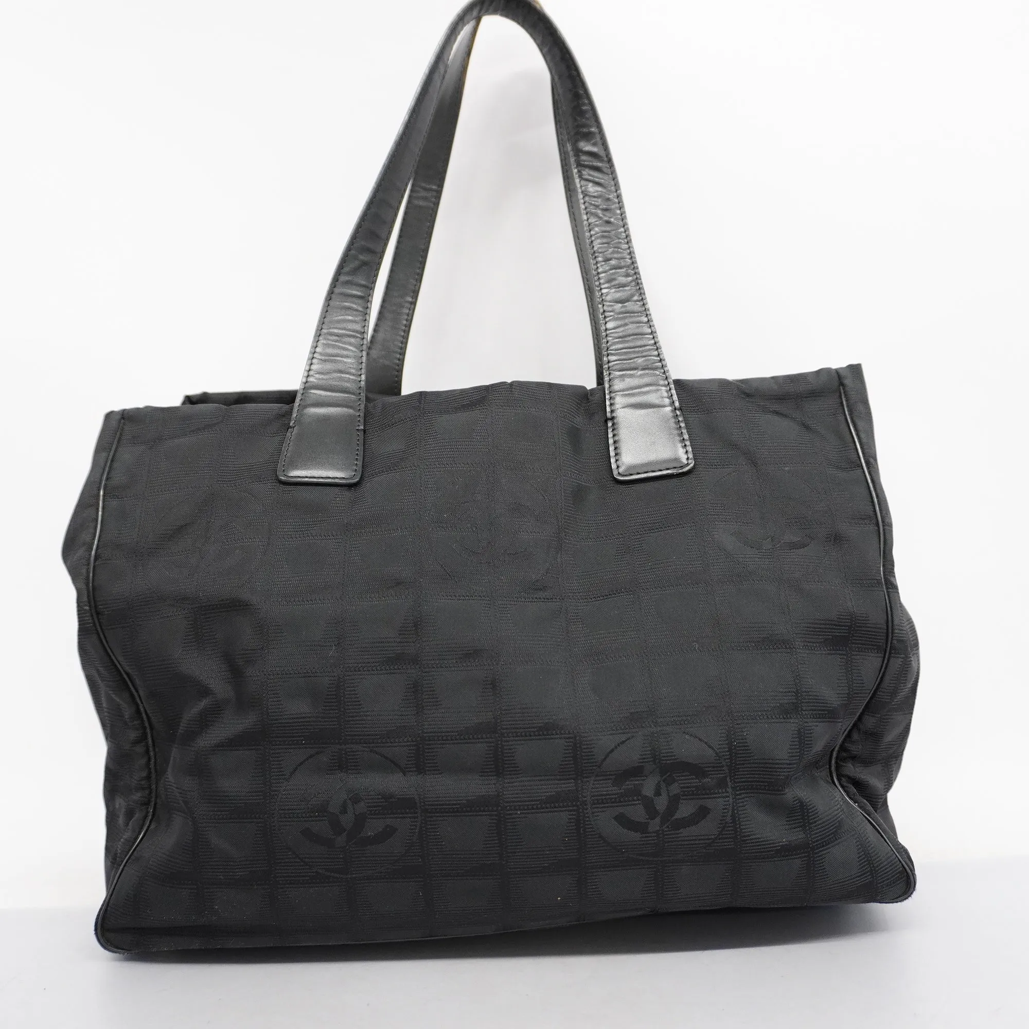 CHANEL  New Travel Line Tote Bag Women's Nylon Canvas Tote Bag Black