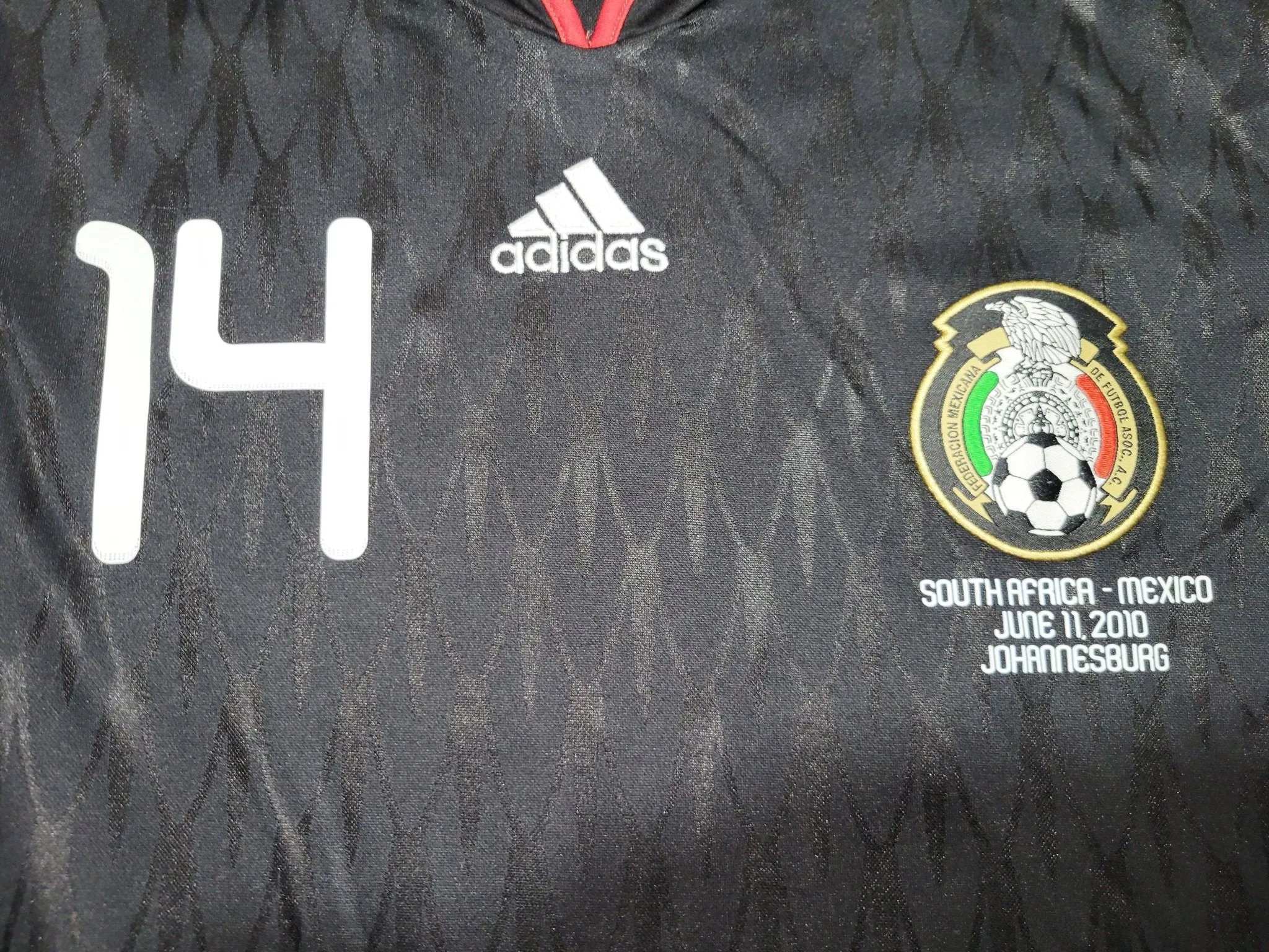 Chicharito Mexico 2010 WORLD CUP Away Black Soccer Jersey Shirt XL SKU# P41397