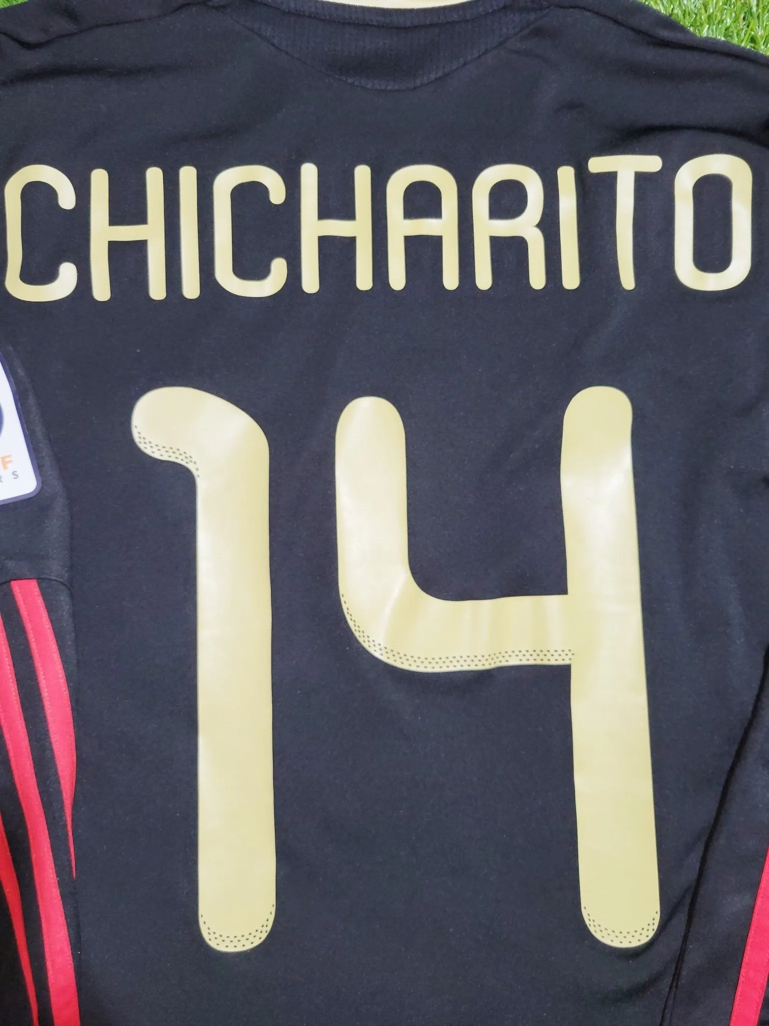 Chicharito Mexico 2011 GOLD CUP FINAL Soccer Long Sleeve Away Jersey Shirt M SKU# V13582