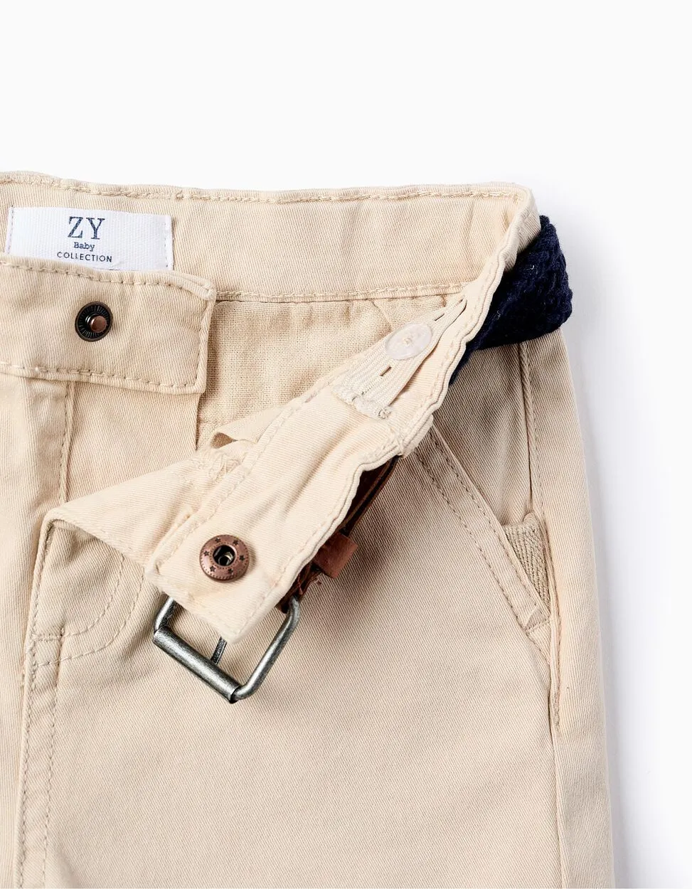 Chino Shorts with Belt for Baby Boys, Beige