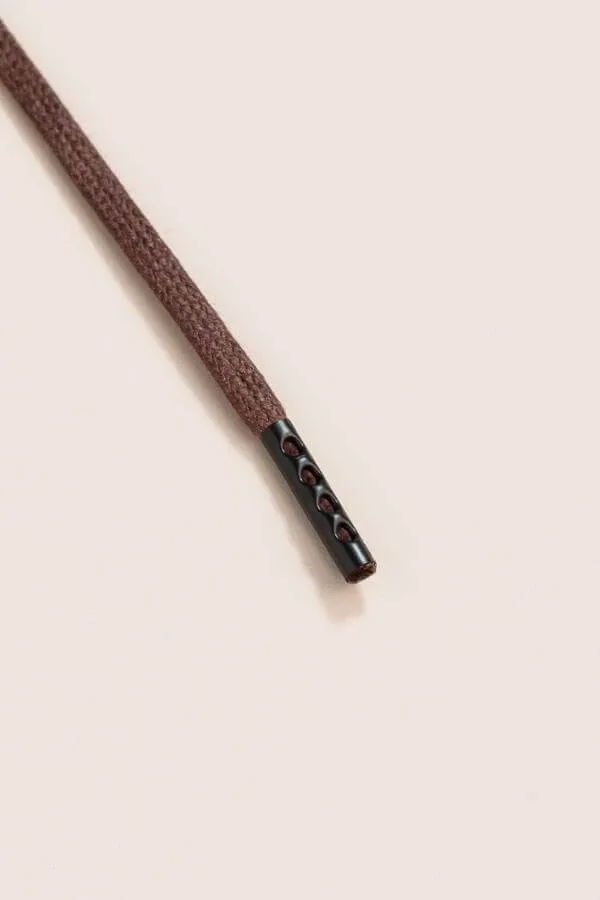 Chocolate Brown | Flat Waxed Shoelaces