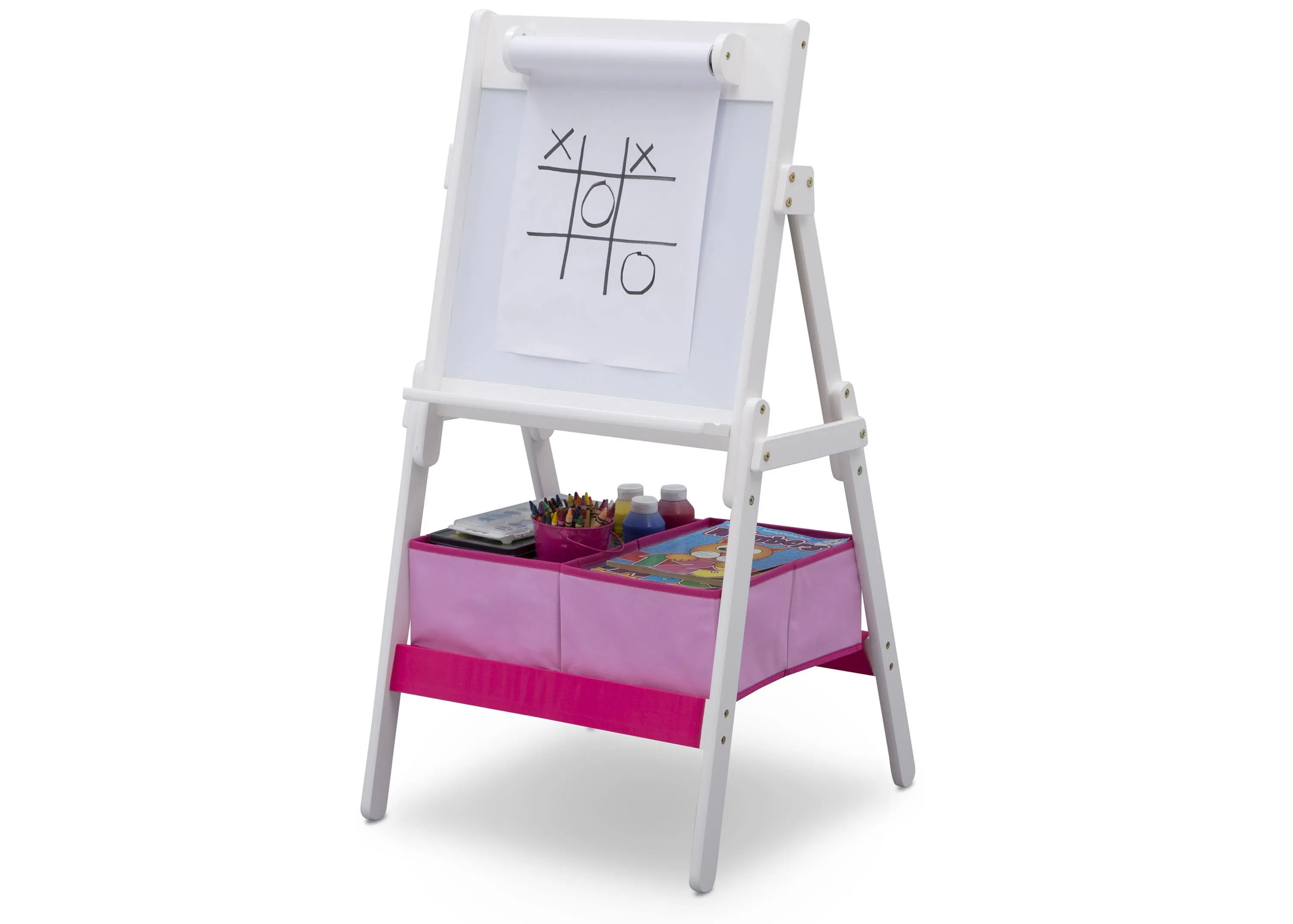 Classic Kids Whiteboard/Dry Erase Easel with Paper Roll and Storage