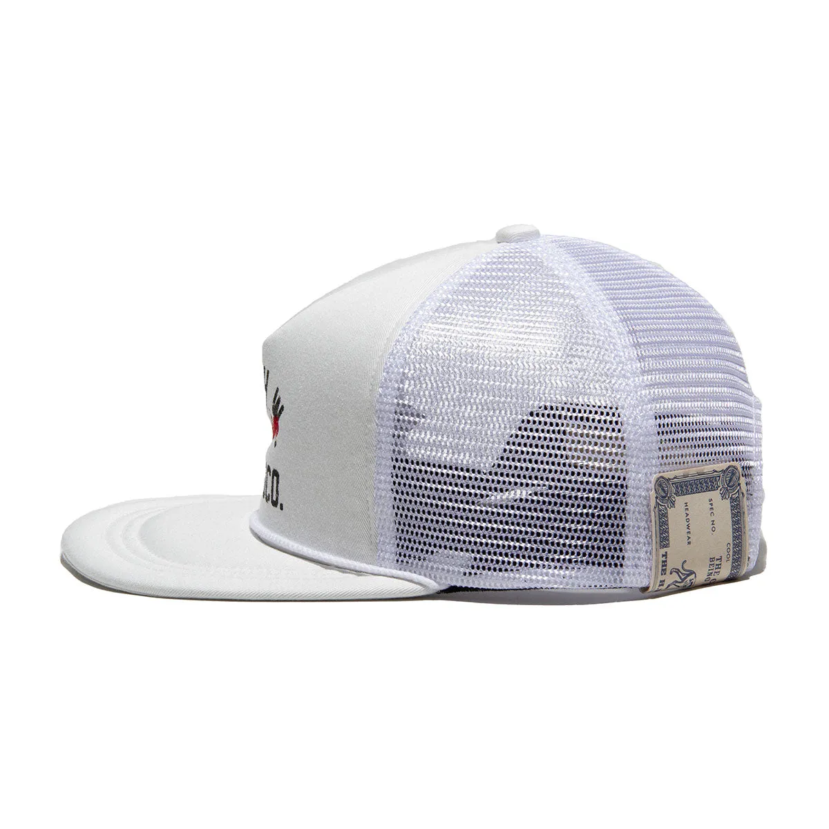 COTTON MESH CAP - White