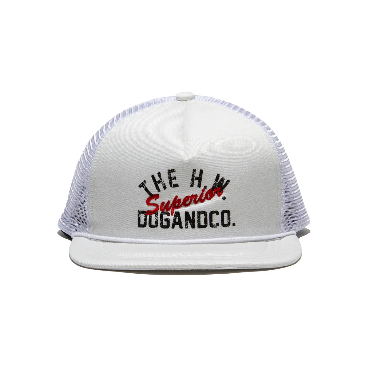 COTTON MESH CAP - White