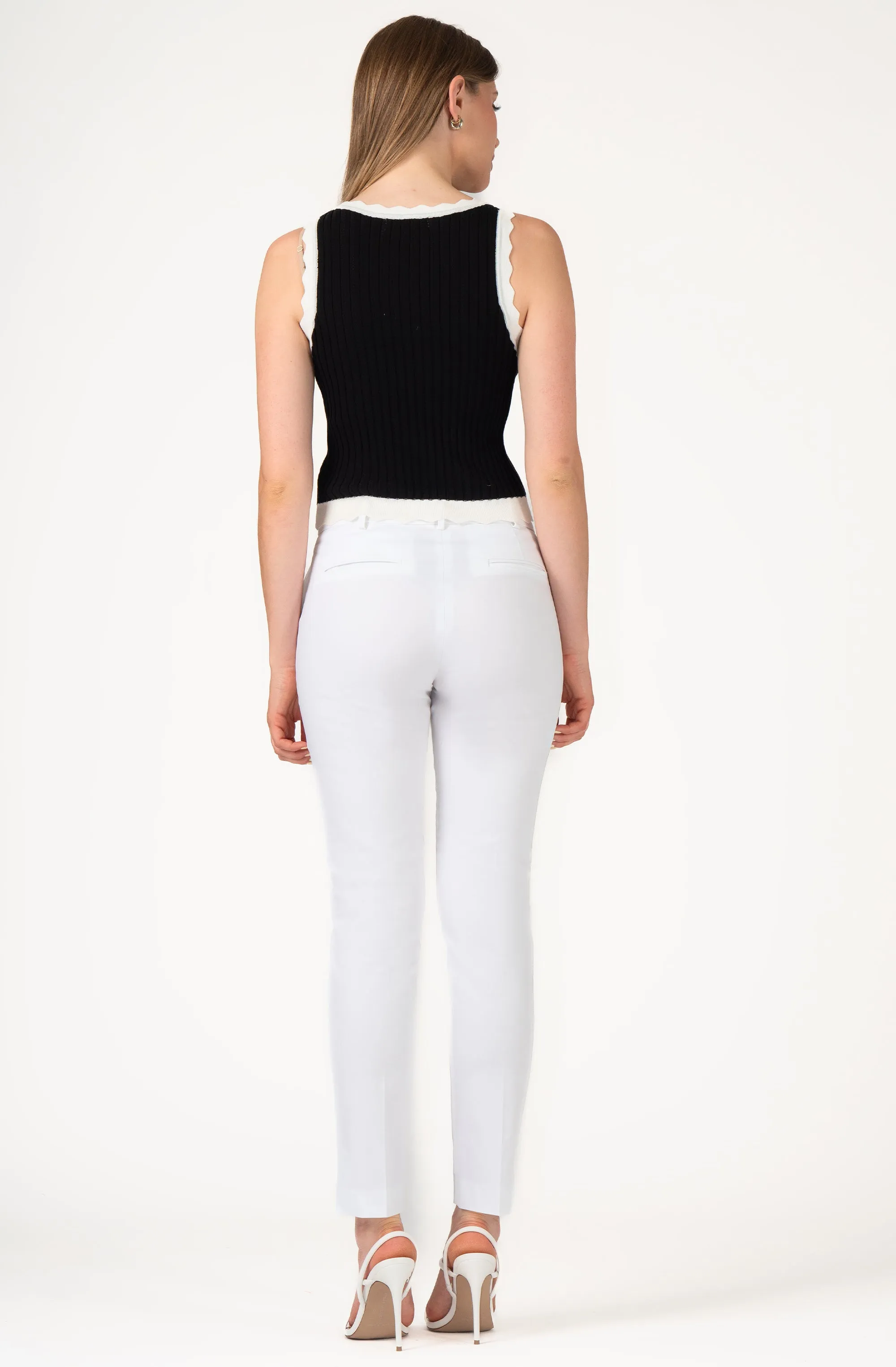 Cotton Straight Leg Pant