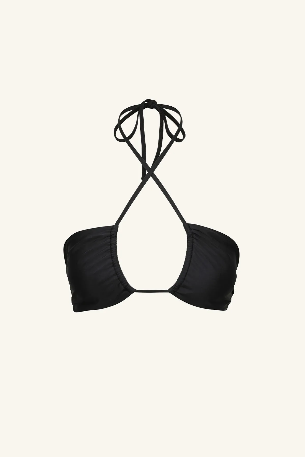 DAIQUIRI CROSS FRONT BANDEAU TOP - BLACK