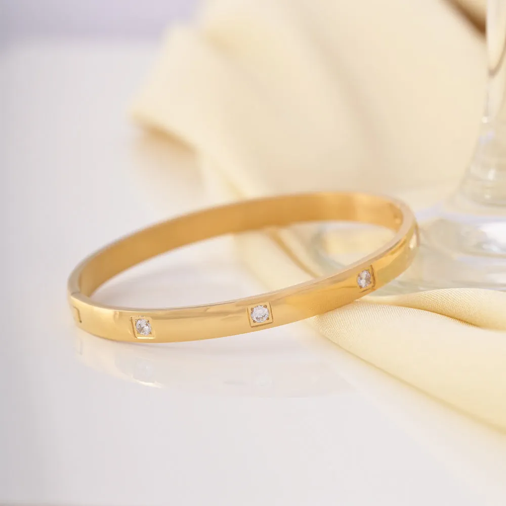 Dazzling Stone Bangle Bracelet