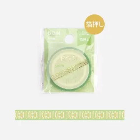 (DC) BGM Green Pattern Masking Tape