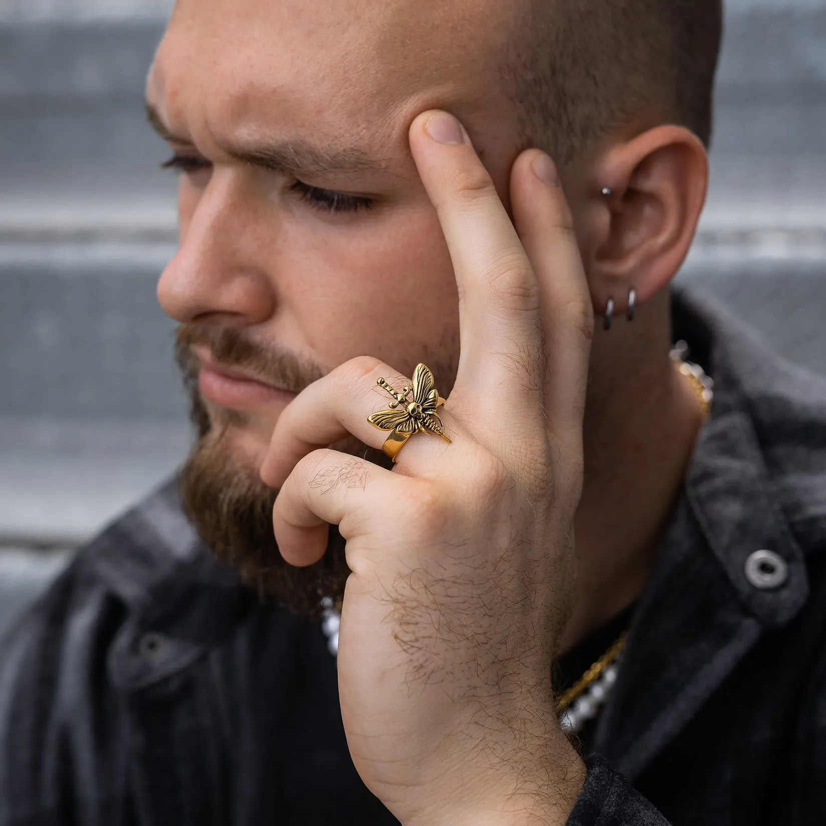 Death's Head Moth Ring (Gold)