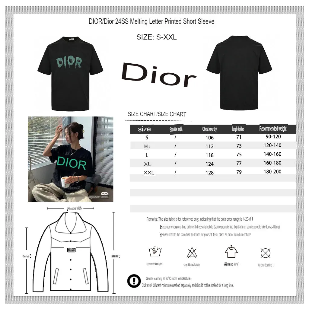 Dior Dripping Logo T-Shirt (Black)