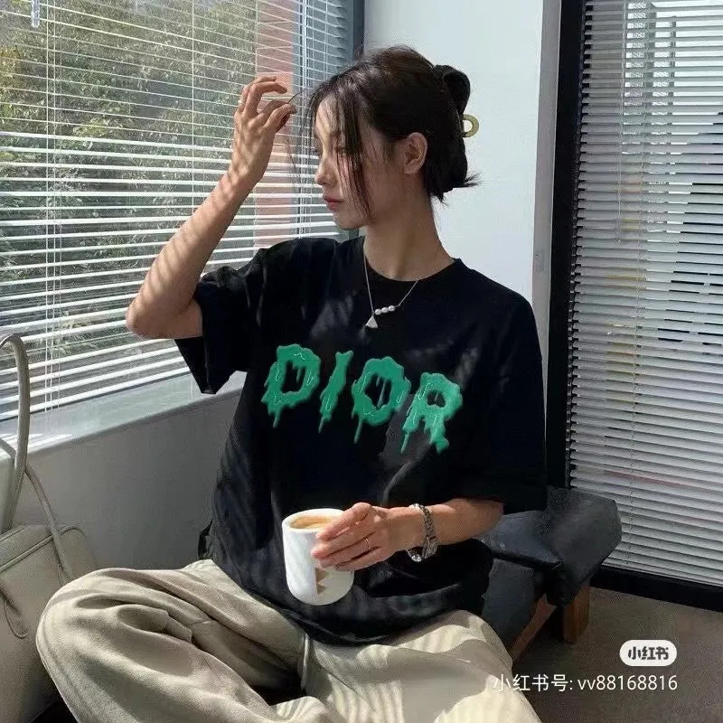 Dior Dripping Logo T-Shirt (Black)