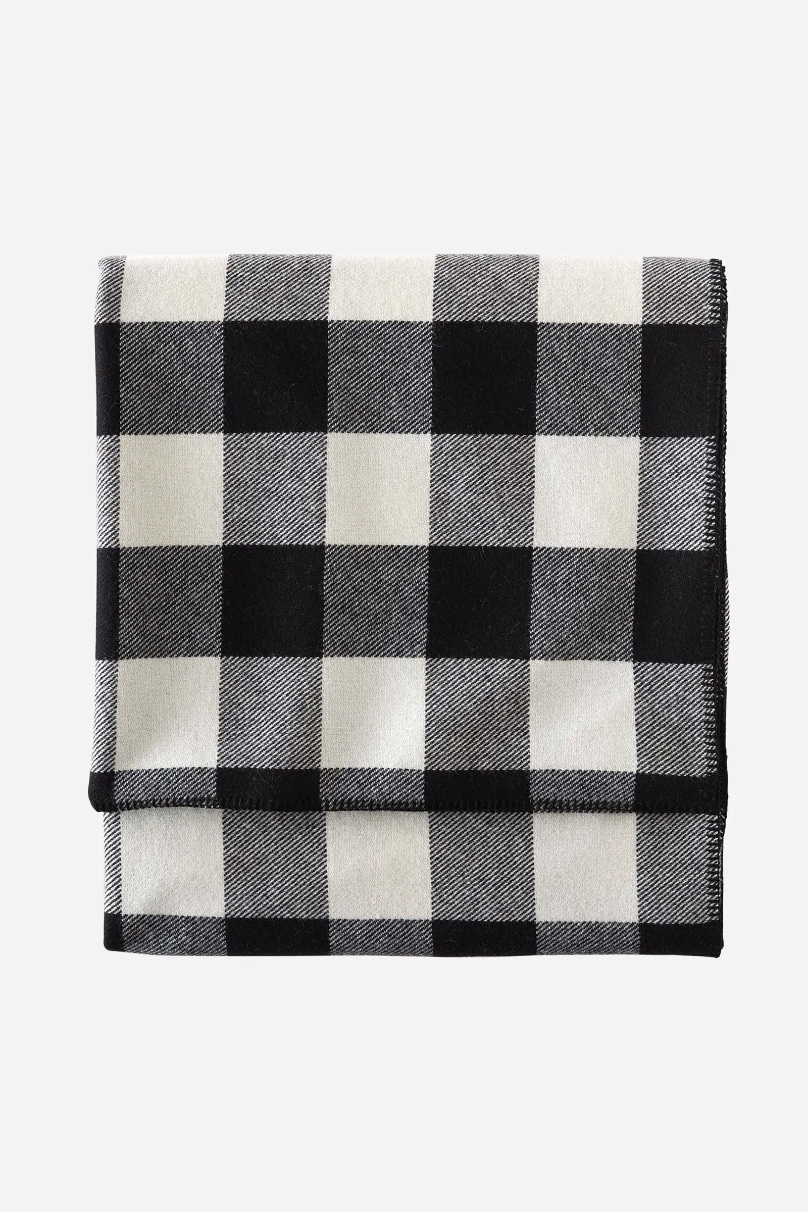 Eco-Wise Wool Plaid Blanket Rob Roy Ivory