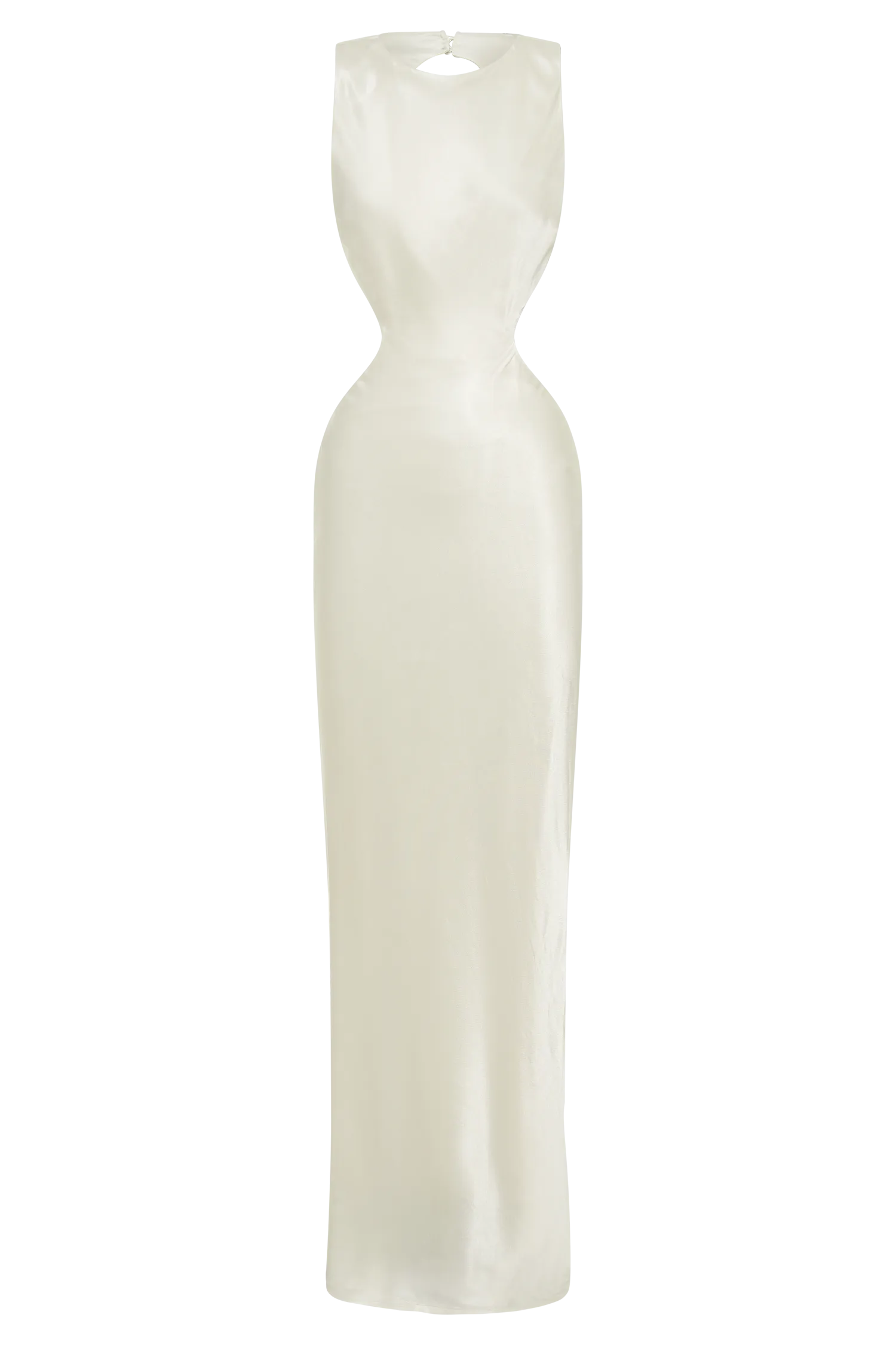 Electra Satin Cut Out Maxi Dress - Ivory