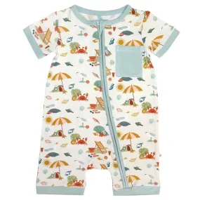 Emerson And Friends Beach Day Bamboo Baby Shortie Romper