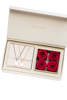 Engravable Matching Rose Box Gold Silver