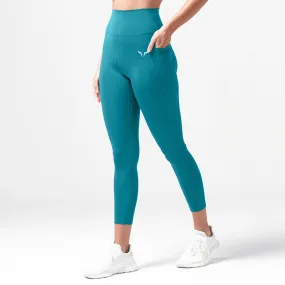 Essential Cropped Leggings 24" - Deep Lagoon