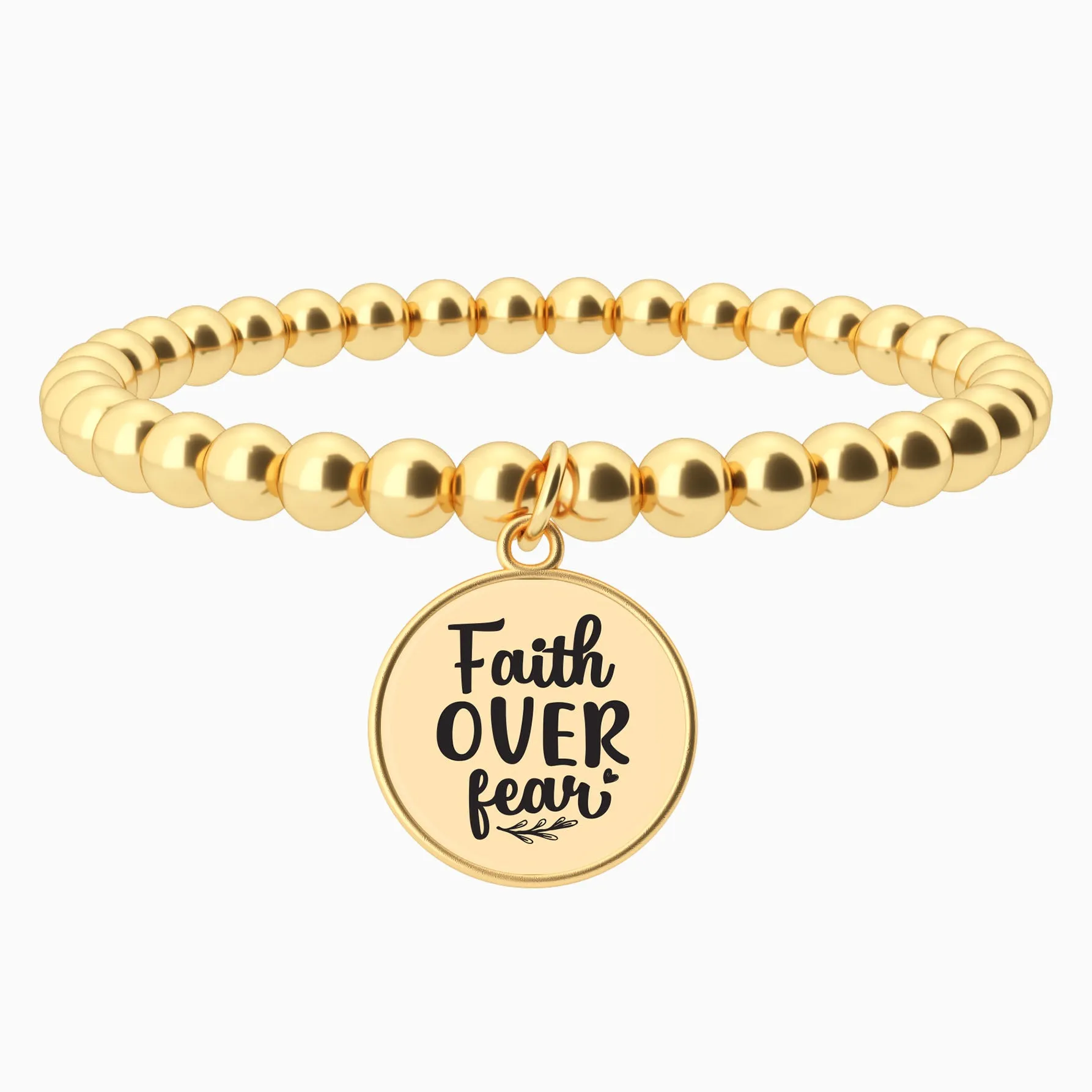 Faith Over Fear - Beaded Bracelet