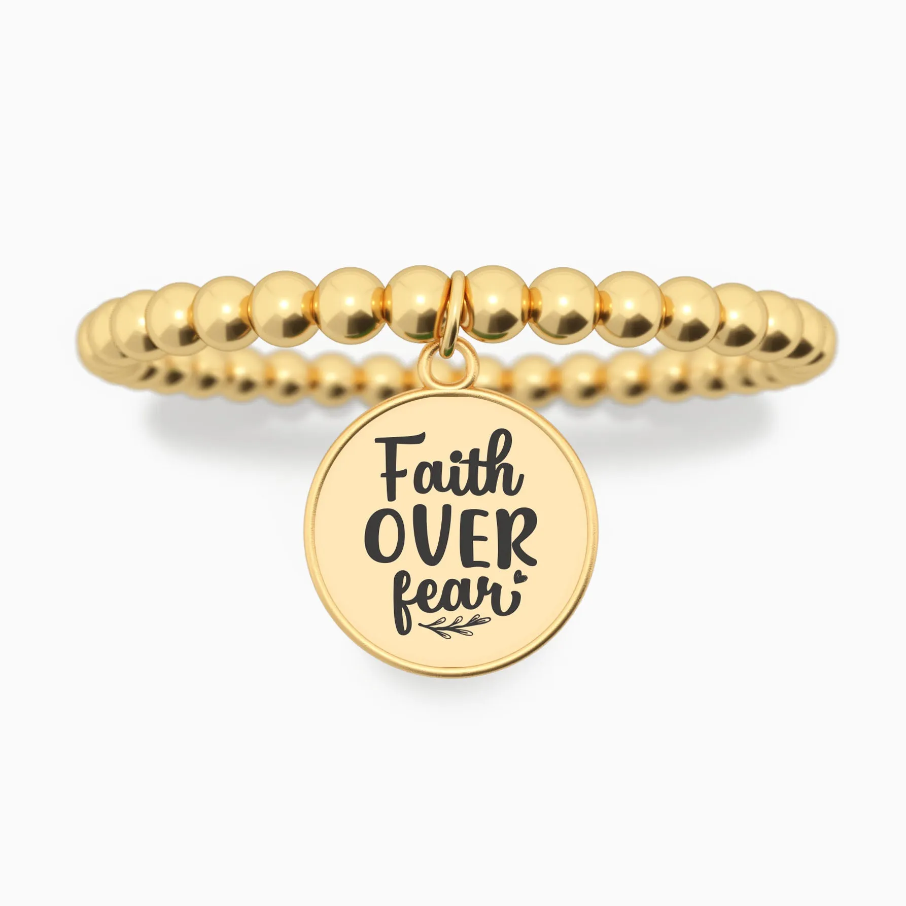 Faith Over Fear - Beaded Bracelet