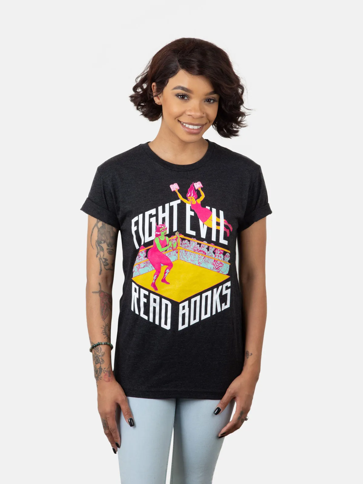 Fight Evil, Read Books Unisex T-Shirt (2019)