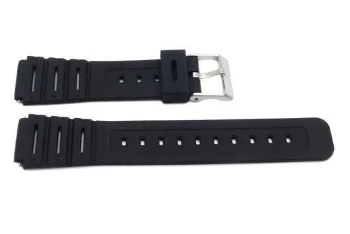 FITS Timex 18mm Black Rubber Performance Sport Watch Band