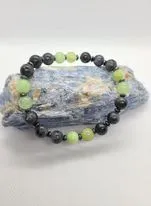 Flower Jade and Labradorite Bracelet