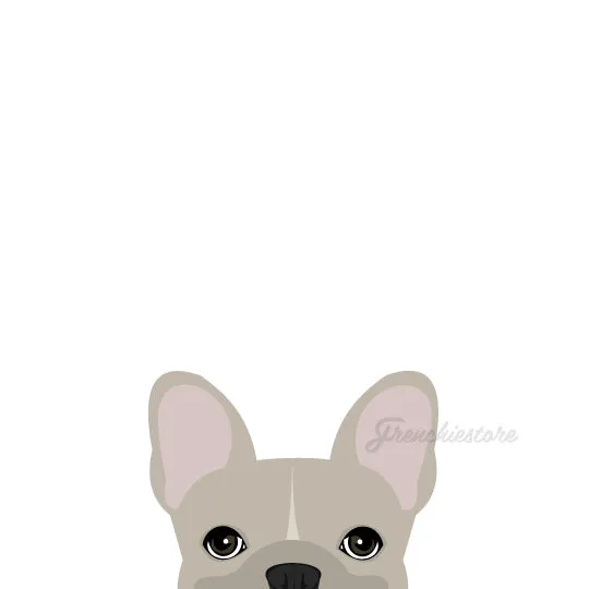 Frenchie Sticker | Frenchiestore | Cream W/ Line French Bulldog Car Decal