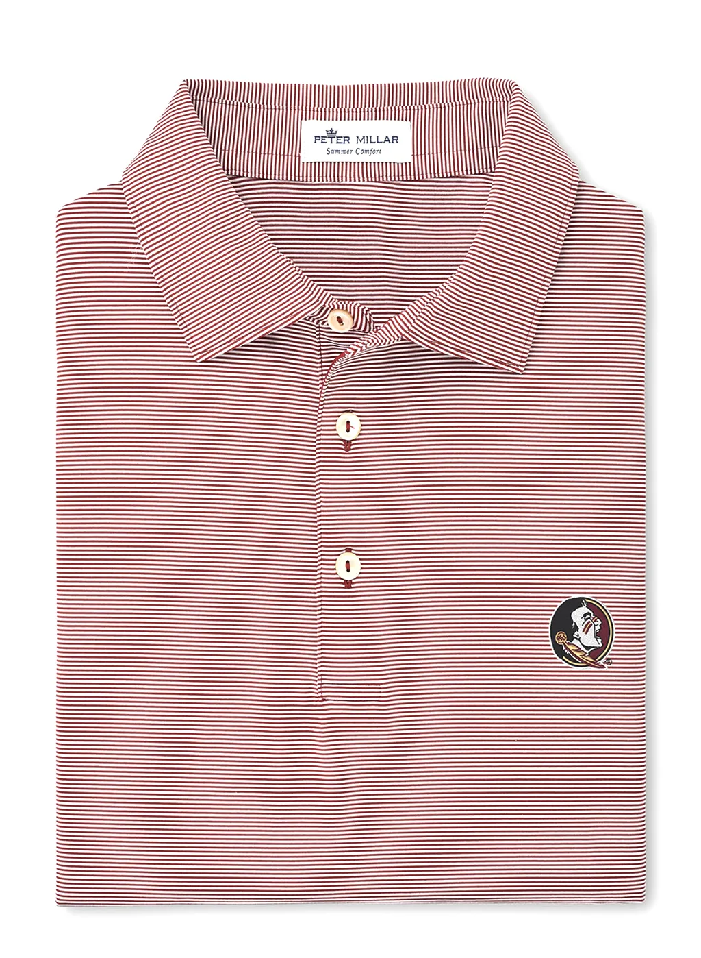 FSU Jubilee Stripe Perf Polo Maroon