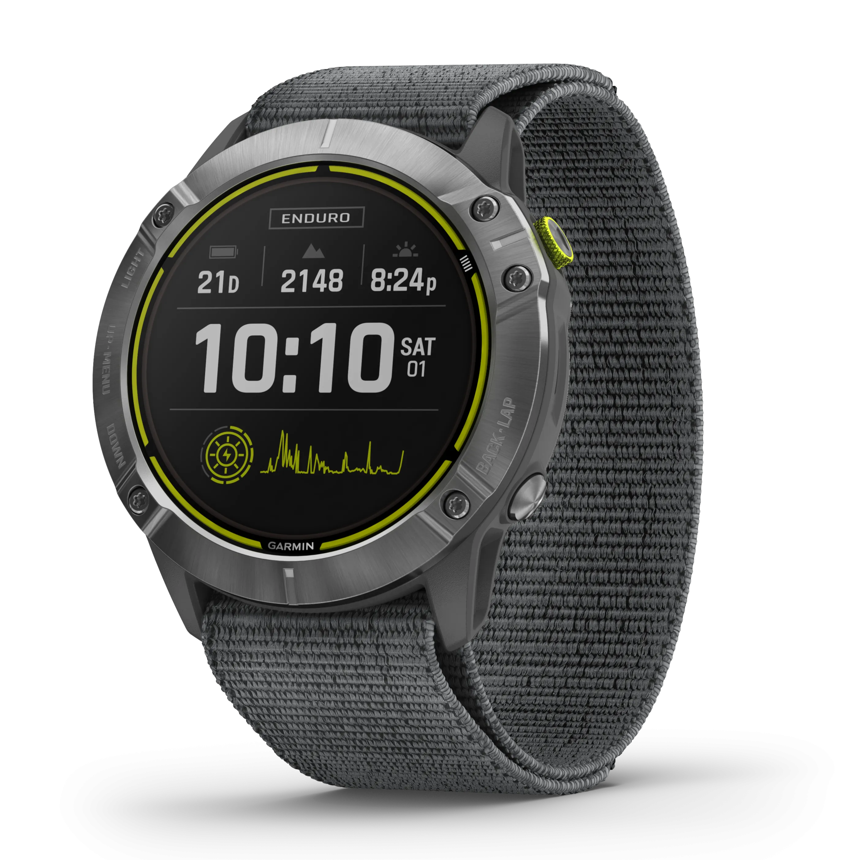 Garmin Enduro - Steel with Gray UltraFit Nylon Band