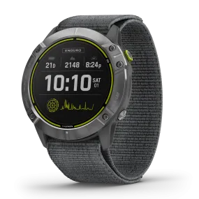 Garmin Enduro - Steel with Gray UltraFit Nylon Band