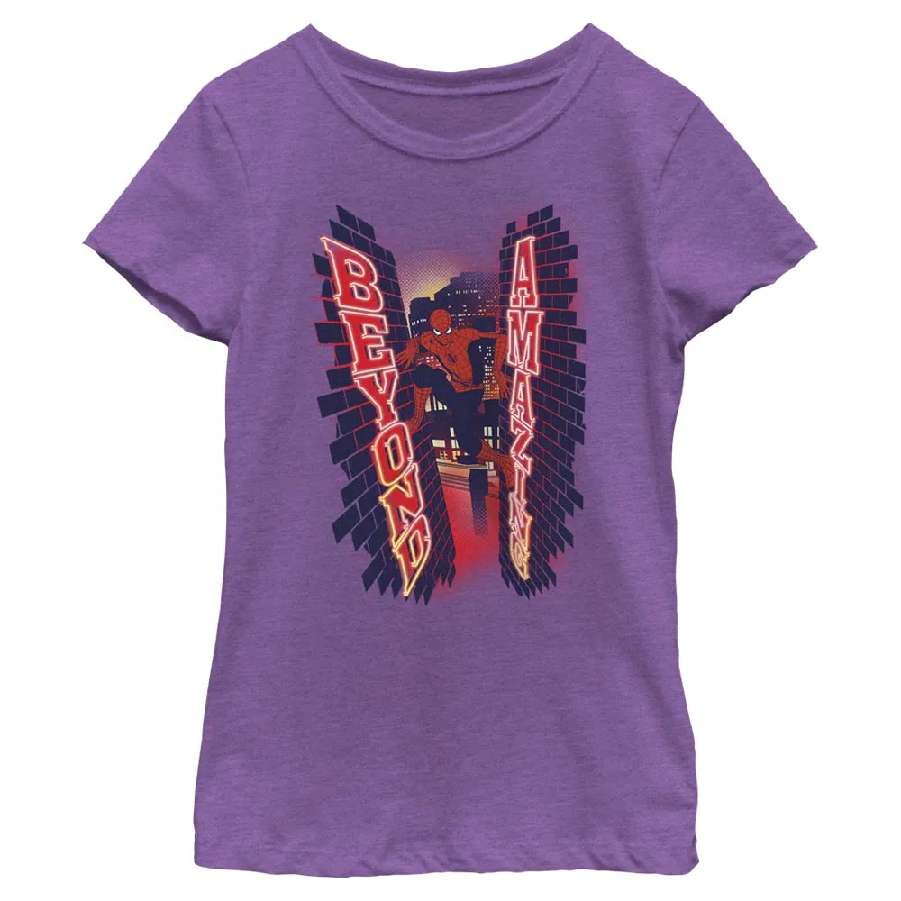 Girl's Marvel Spider-Man Beyond Amazing WALL CLIMB BEYOND T-Shirt