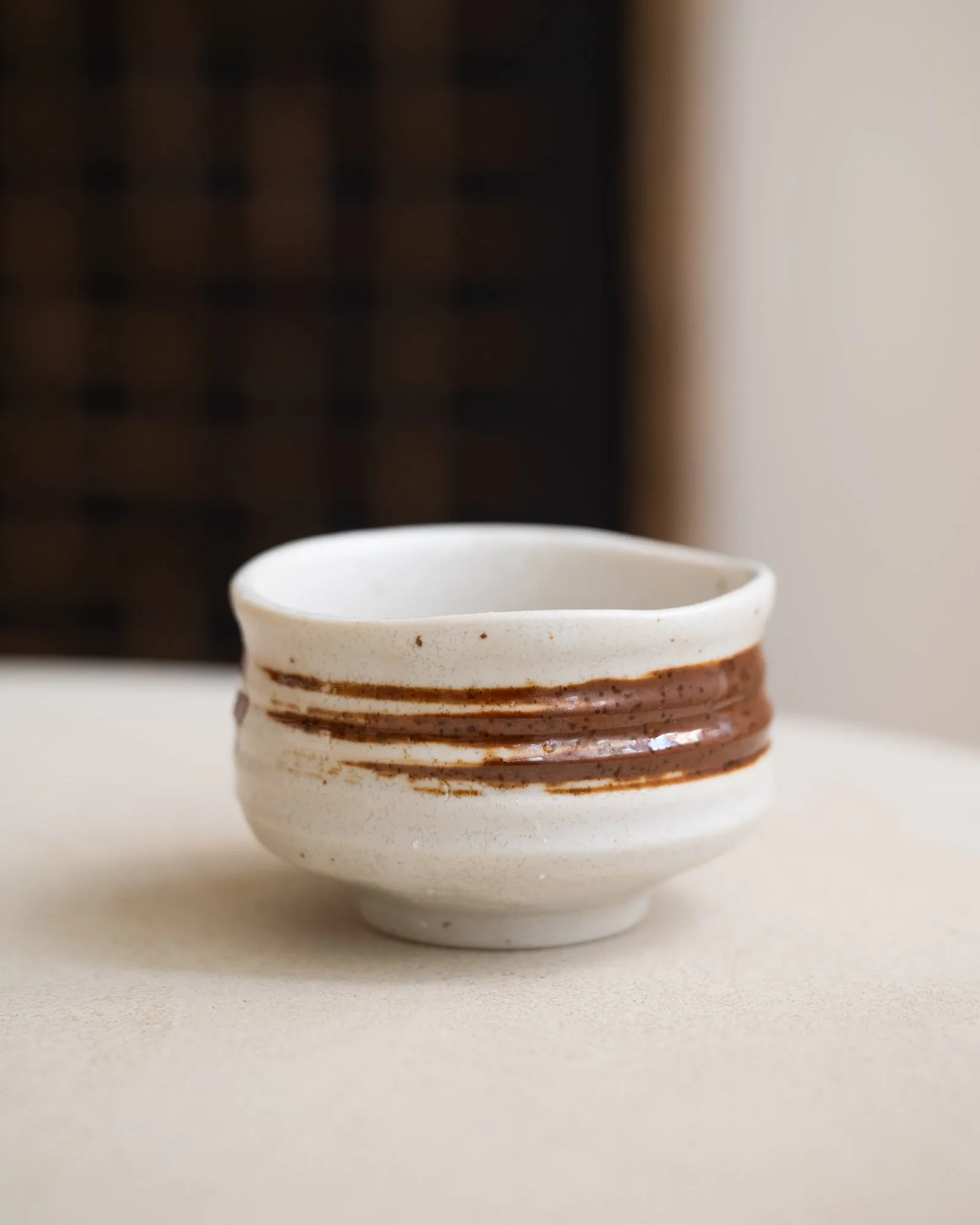 Handmade Japanese Soya Sauce Cup Kobiki White/Brown