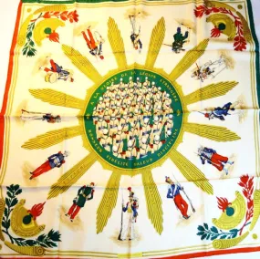 Hermes Silk Scarf A La Gloire De La Legion Etrangere RARE