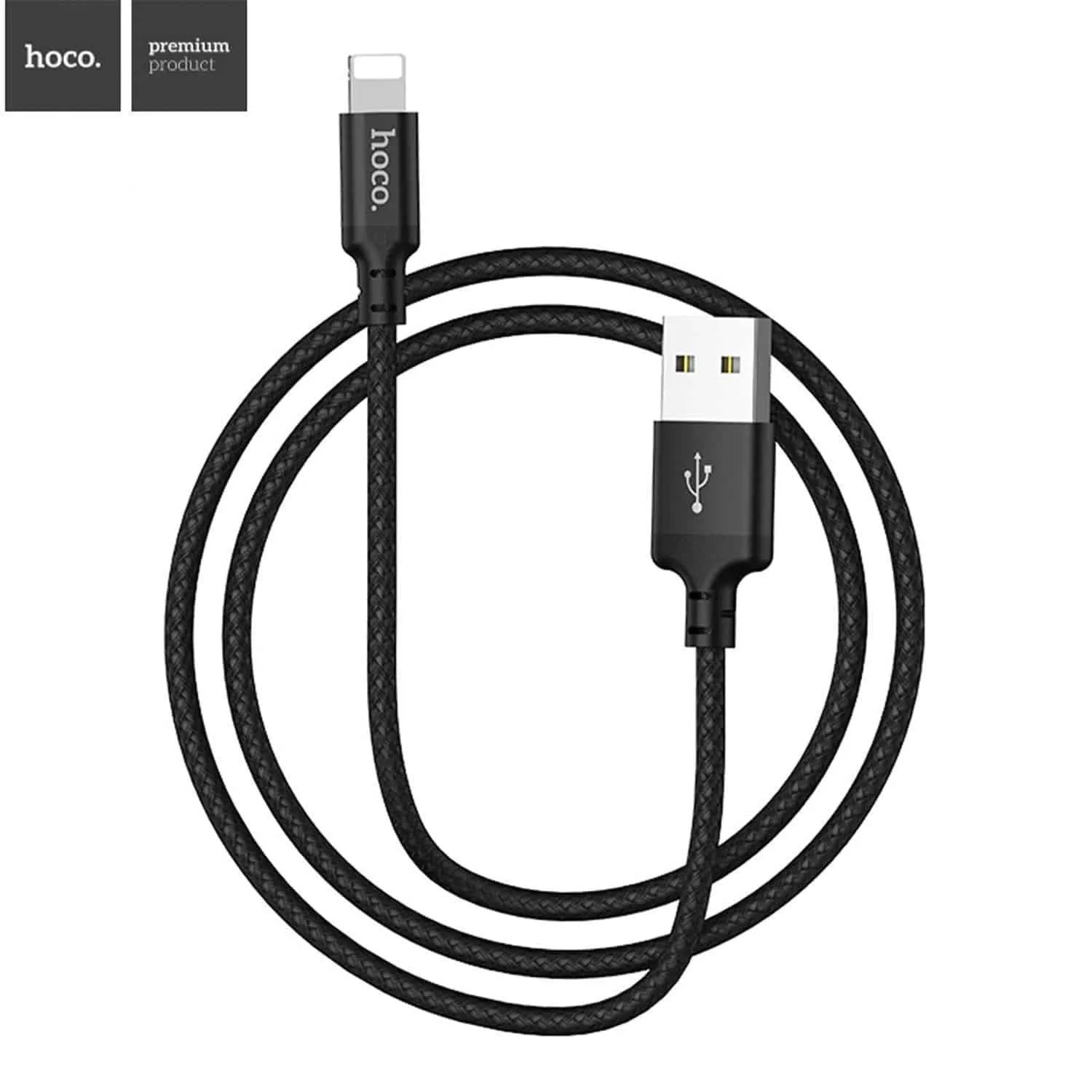 hoco. Cable USB to Lightning “X14 Times speed” charging data sync canned package