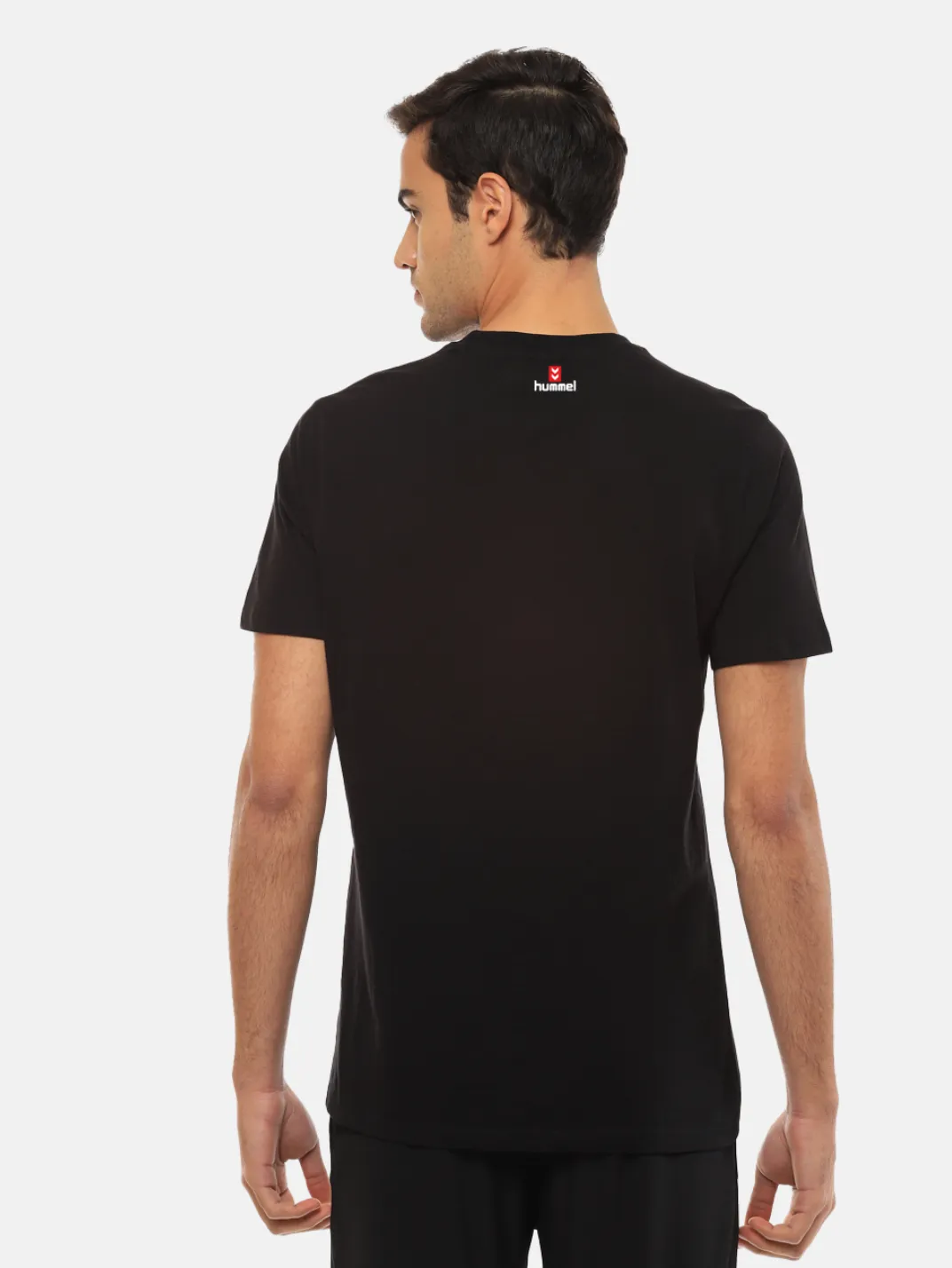 Hummel Men Black B2B Round Neck Cotton