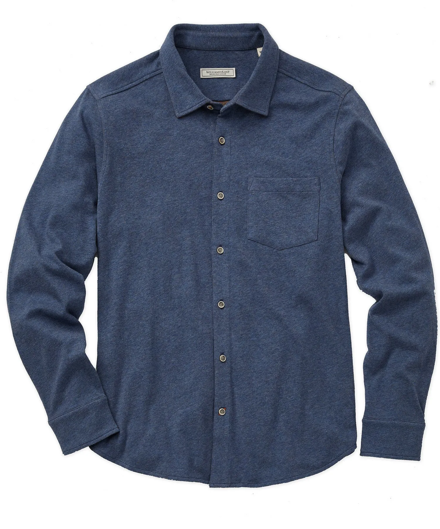 Hybrid Knit Button-Front Sport Shirt