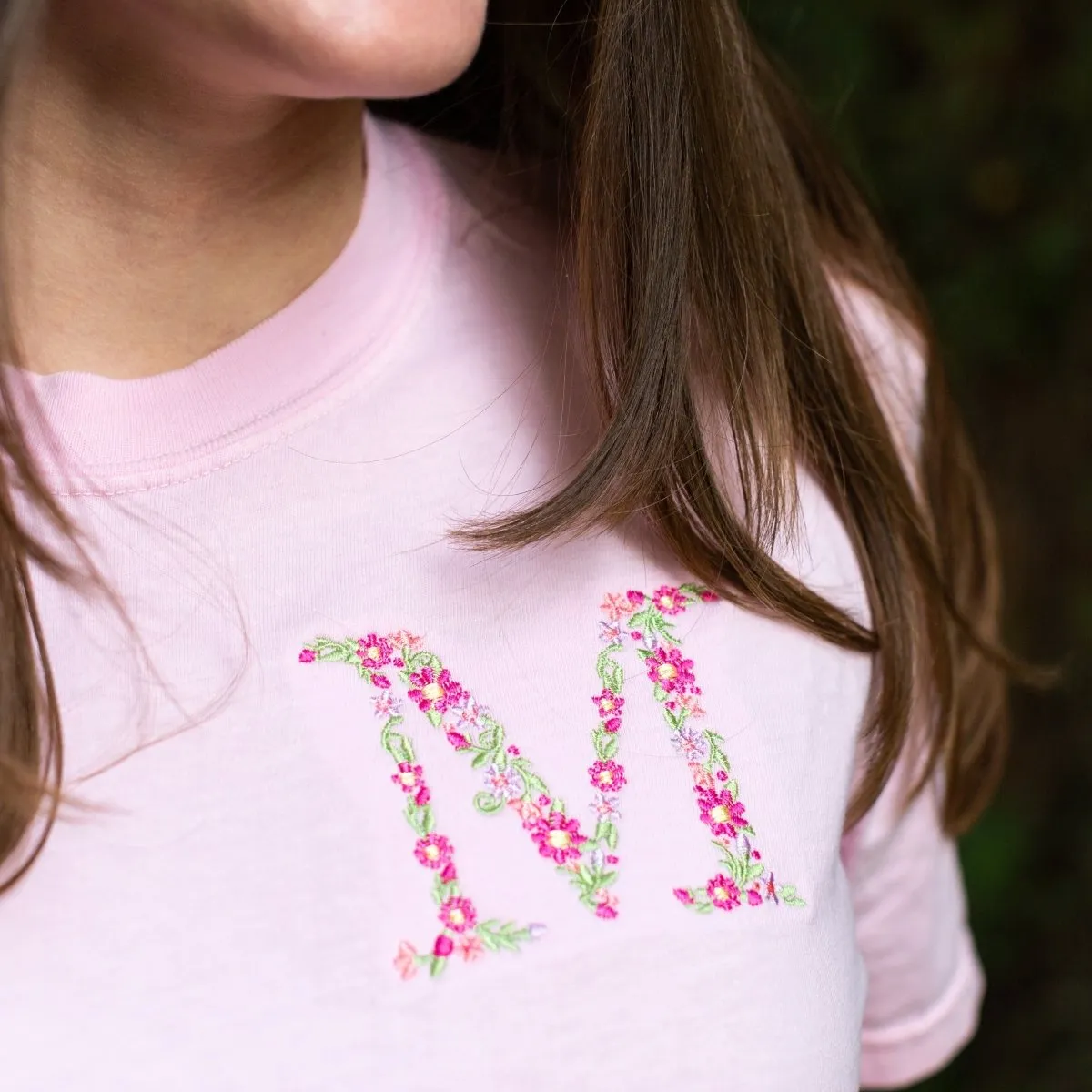 Initial 'Floral Letter' T-Shirt